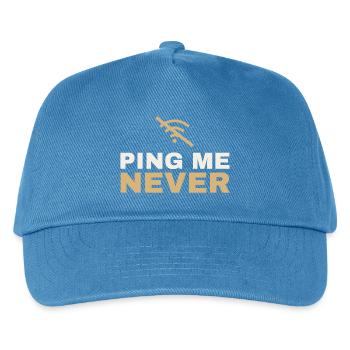Ping Me Never – Shirt für Admins - Kinder Basecap - Pfauenblau - Vorne