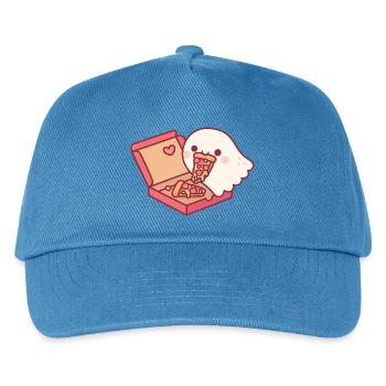 Süßer Geist liebt es, Peperoni-Pizza zu essen - Kinder Basecap - Pfauenblau - Vorne