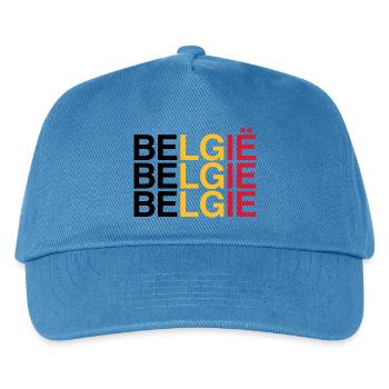 BELGIE Belgian Flag - Belgien - Belgium 2024 - Kinder Basecap - Pfauenblau - Vorne