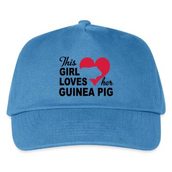 Meerschweinchen - Kinder Basecap - Pfauenblau - Vorne