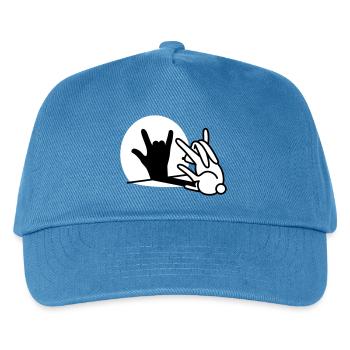 Rabbit shadow hand ROCK music HARD ROCK fan - Kids’ Baseball Cap - peacock-blue - Front