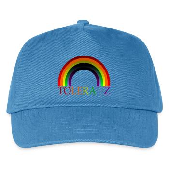 TOLERANZ REGENBOGENFAHNE DIVERSITÄT VIELFALT - Kinder Basecap - Pfauenblau - Vorne