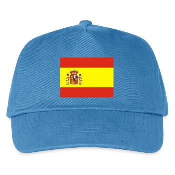 Spanische Flagge - Kinder Basecap - Pfauenblau - Vorne