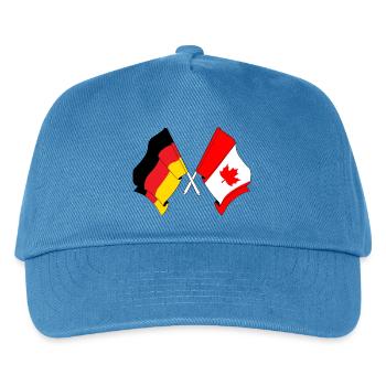 Drapeau de l’Allemagne et drapeau du Canada - Casquette de baseball Enfant - bleu paon - Devant