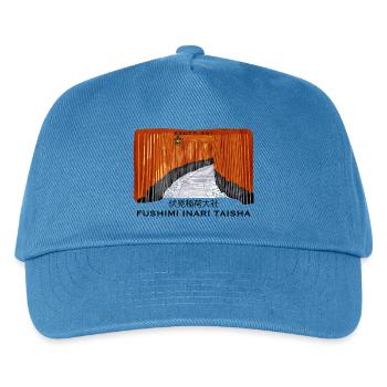 Japan, Kyoto, Fushimi Inari Taisha Torii Zeichnung - Kinder Basecap - Pfauenblau - Vorne