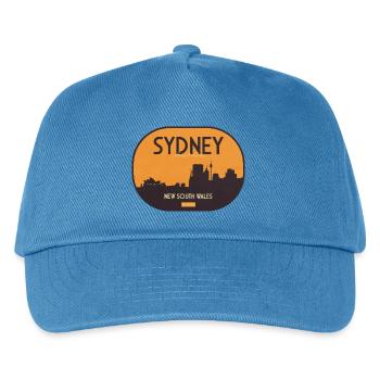 Sydney skyline in orange sunset - Kids’ Baseball Cap - peacock-blue - Front