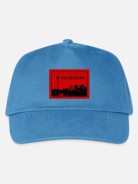 Duesseldorf Skyline Red Edition - Kinder Basecap - Pfauenblau