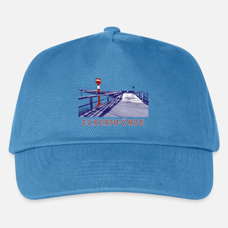 Leuchtturm am Yachthafen - Kinder Basecap - Pfauenblau