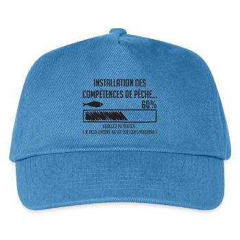 Pêche Humour Barre Progression 60% - Casquette de baseball Enfant - bleu paon - Devant