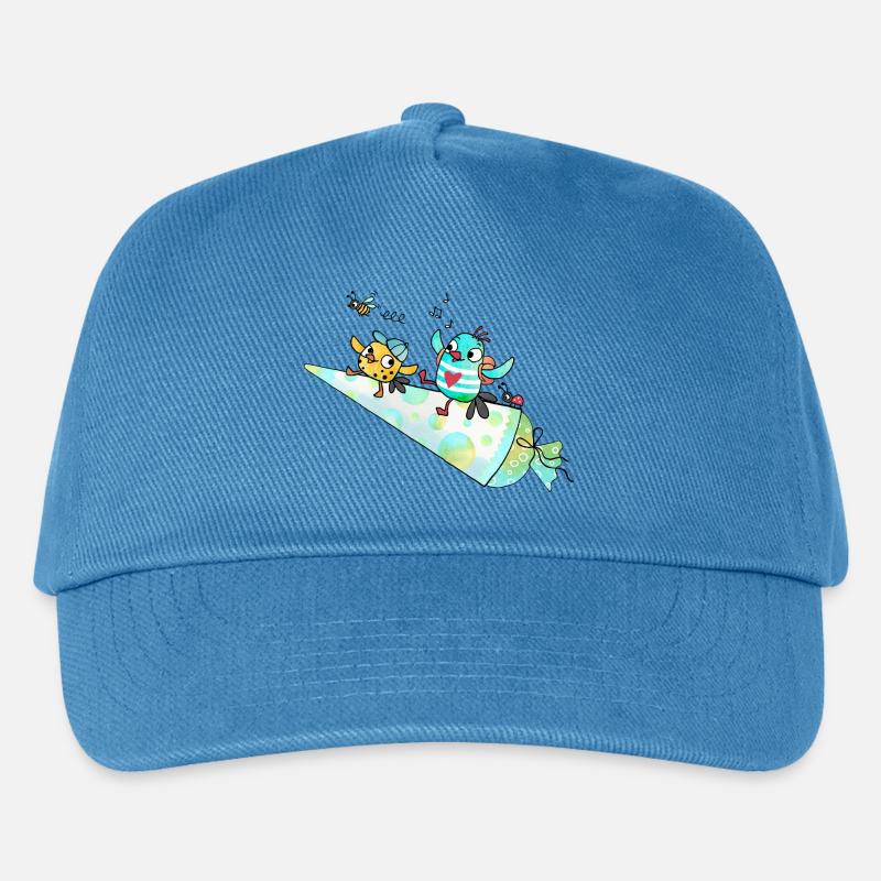 Hurra ich bin ein Schulkind! - Kinder Basecap - Pfauenblau
