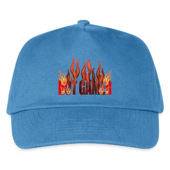 Hot Gamer Flame Design - Kinder Basecap - Pfauenblau - Vorne