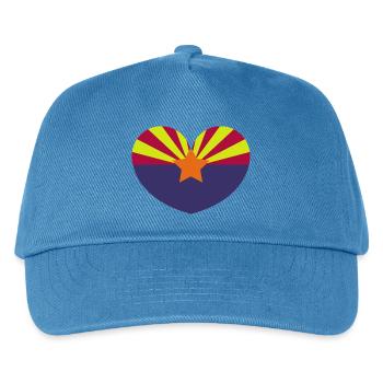 Arizona-Herzflagge - Kinder Basecap - Pfauenblau - Vorne