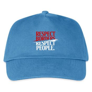 Respecter les frontières Respecter les gens - Groenland - Casquette de baseball Enfant - bleu paon - Devant