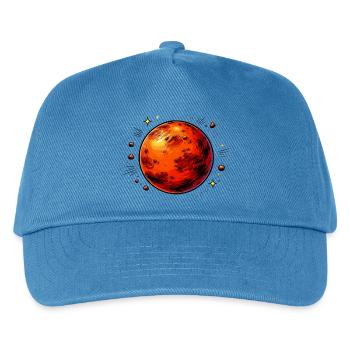 Roter Planet Mars - Kinder Basecap - Pfauenblau - Vorne