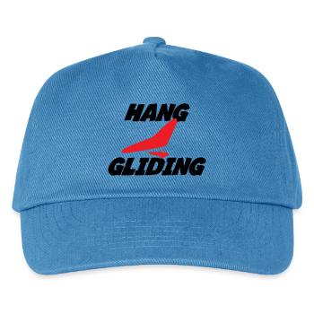 Hang Gliding Centered Wing Badge - Kids’ Baseball Cap - peacock-blue - Front