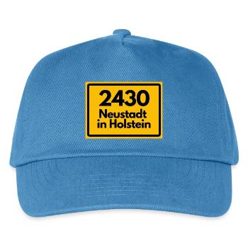 ALTE POSTLEITZAHL PLZ 2430 NEUSTADT IN HOLSTEIN - Kinder Basecap - Pfauenblau - Vorne