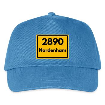 ALTE POSTLEITZAHL PLZ RETRO 2890 NORDENHAM – WESER - Kinder Basecap - Pfauenblau - Vorne