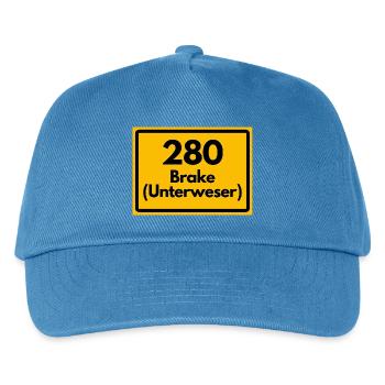 OLD POSTCODE ZIP CODE RETRO 2880 BRAKE UNTERWESER! - Kids’ Baseball Cap - peacock-blue - Front