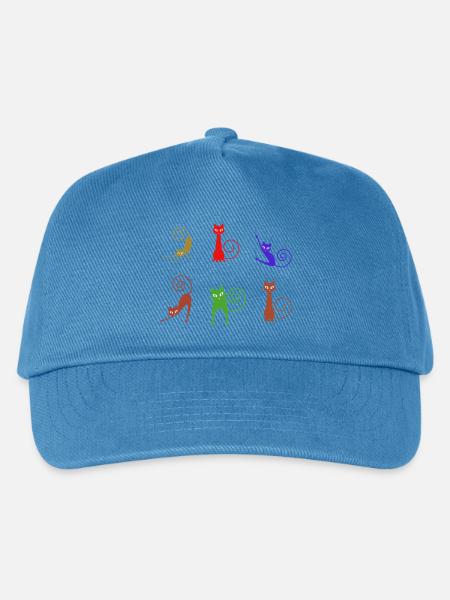 Katzen - Kinder Basecap - Pfauenblau