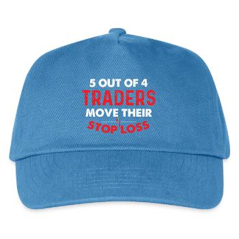 5 von 4 Händlern bewegen sich mit Stop-Loss-Humor - Kinder Basecap - Pfauenblau - Vorne