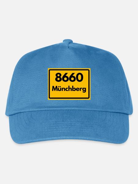 ALTE POSTLEITZAHL PLZ 8660 MÜNCHBERG HEIMATSTOLZ - Kinder Basecap - Pfauenblau