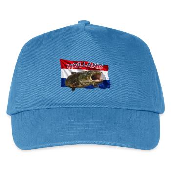 Holland Wels Angeln - Kinder Basecap - Pfauenblau - Vorne