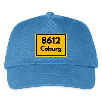 ALTE POSTLEITZAHL 8612 PLZ 96450 COBURG BAYERN - Kinder Basecap - Pfauenblau - Vorne