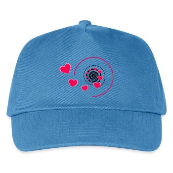 Love - Kinder Basecap - Pfauenblau - Vorne