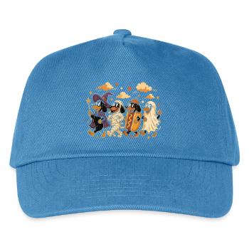 Halloween Hundekostüm Parade - Kinder Basecap - Pfauenblau - Vorne