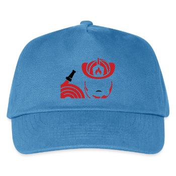 Feuerwehrhelm Schlauch Icon - Kinder Basecap - Pfauenblau - Vorne