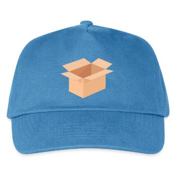 Offene Kartonillustration - Kinder Basecap - Pfauenblau - Vorne