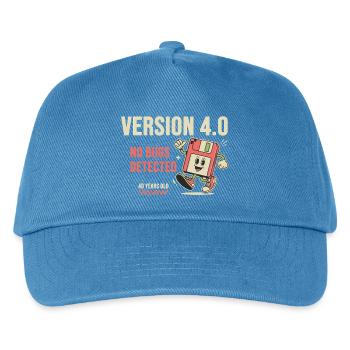 40th Birthday Programmierer Version 4.0 - Kinder Basecap - Pfauenblau - Vorne