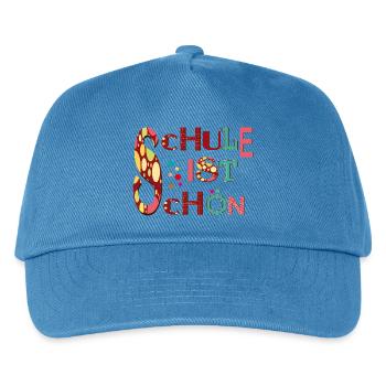 Schule ist Schön - Kinder Basecap - Pfauenblau - Vorne