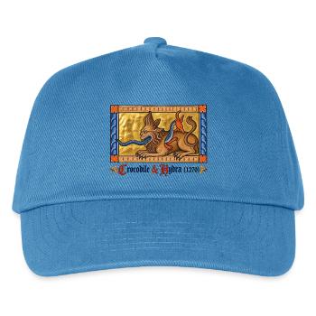 Krokodil & Hydra (1270) - Kinder Basecap - Pfauenblau - Vorne