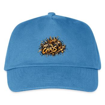 Mr Chaos Krone Graffiti Stil - Kinder Basecap - Pfauenblau - Vorne