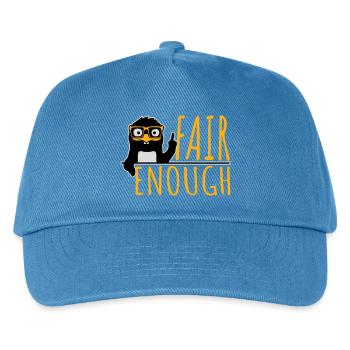 Fair Enough Witty Funny Sarcastic Pinguin Nerd - Kinder Basecap - Pfauenblau - Vorne