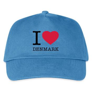 J’AIME LE DANEMARK Dänemark - Casquette de baseball Enfant - bleu paon - Devant