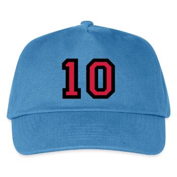 Le numéro 10 - le numéro dix - Casquette de baseball Enfant - bleu paon - Devant