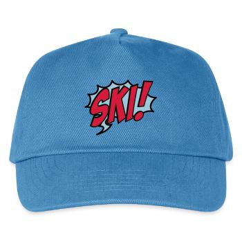 Ski - Kinder Basecap - Pfauenblau - Vorne