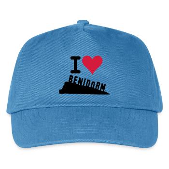 Crimson Heart Love Typography - Kids’ Baseball Cap - peacock-blue - Front