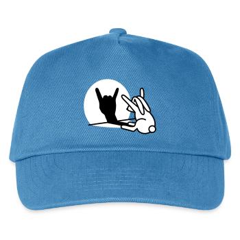 Rabbit Shadow Hand ROCK Music HARD ROCK Fan - Kids’ Baseball Cap - peacock-blue - Front