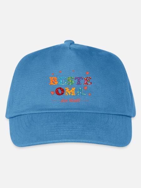 Beste Oma - auf der ganzen Welt - Danke - Kinder Basecap - Pfauenblau