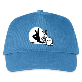 Drôle Lapin main marionnettes d’ombre humour pop art - Casquette de baseball Enfant - bleu paon - Devant