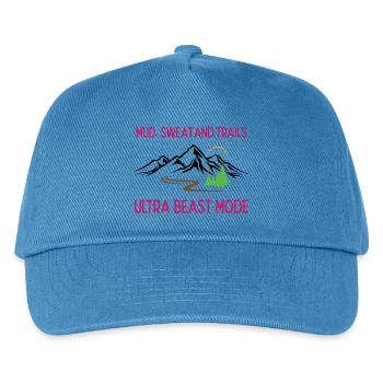 Ultra Running - Schlamm, Schweiß und Trails - Kinder Basecap - Pfauenblau - Vorne