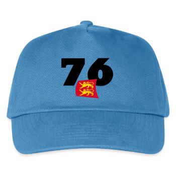 Seine-Maritime - Normandie - Frankreich - Kinder Basecap - Pfauenblau - Vorne