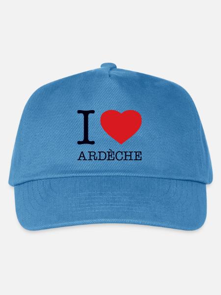 I LOVE ARDECHE - Kinder Basecap - Pfauenblau