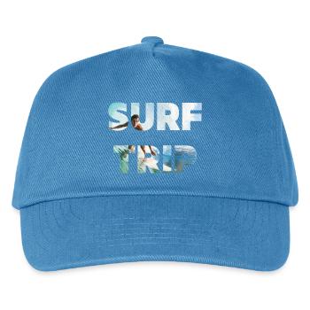 Surf Trip - T-Shirt für Surfer - Kinder Basecap - Pfauenblau - Vorne