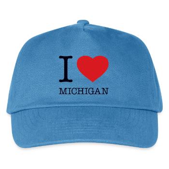 I LOVE MICHIGAN - Kinder Basecap - Pfauenblau - Vorne
