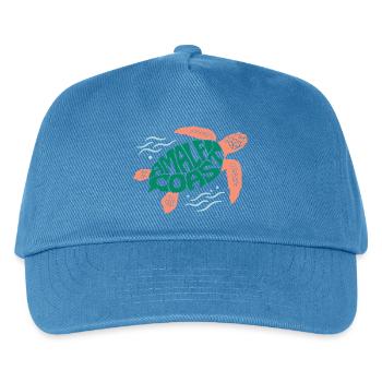 Amalfi Coast Turtle Marine Life Illustration - Kids’ Baseball Cap - peacock-blue - Front