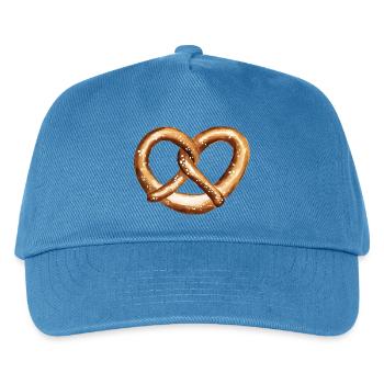 Herzförmige Brezel - Kinder Basecap - Pfauenblau - Vorne